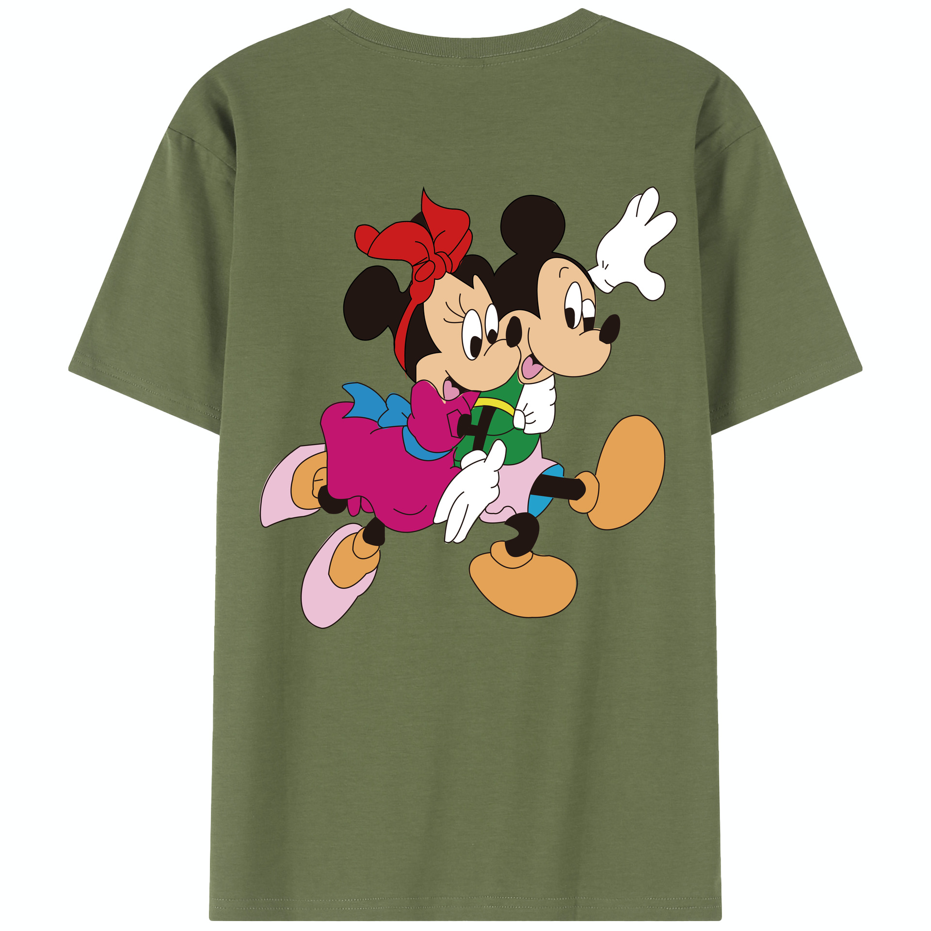 （画像用） ミッキーマウス Mickey Mouse 綿100％半袖Tシャツ（背面プリント）